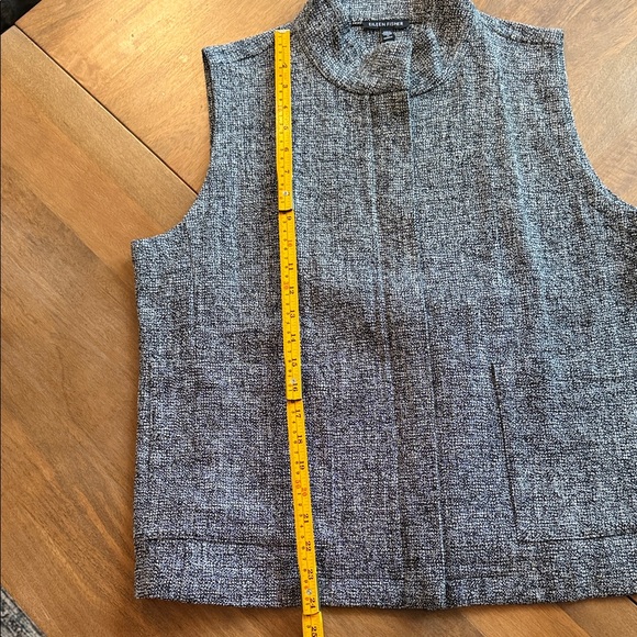 Eileen Fisher Stand Collar Stretch Organic Cotton Tweed Vest, M, EUC - Picture 6 of 10